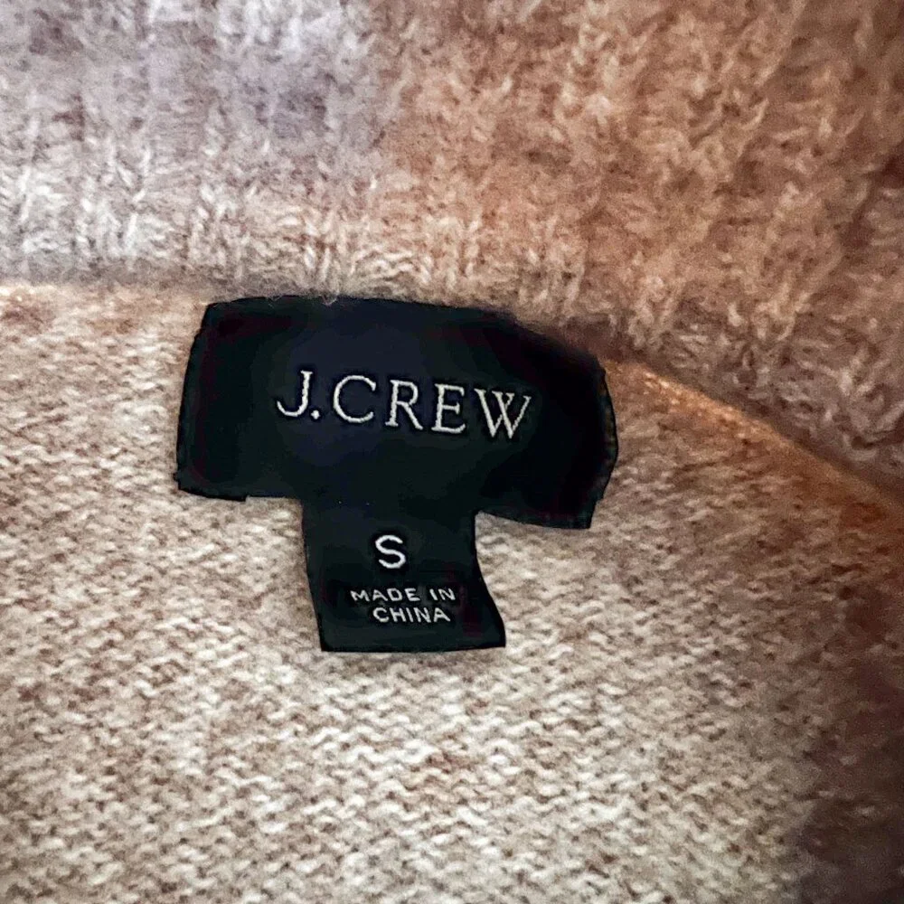 J. Crew Rugged Merino Wool Blend Quarter Zip Sweater